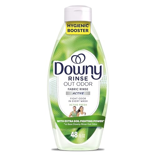 Downy RINSE & REFRESH Laundry Odor Remover and Fabric Softener for Activewear, Active Fresh Scent...