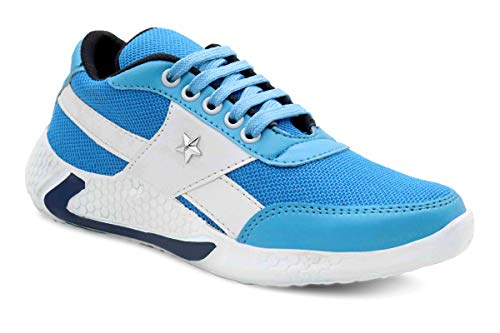 Image of SPEED STYLE Boys Sky Blue Synthetic Walking Shoes-UK3