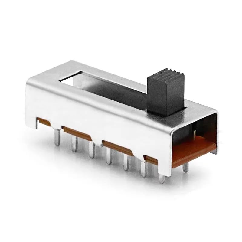 10個入りトグルスイッチ SS-26F03 (2P6T) 6ストップ 固定ピンなし 14ピン垂直電源コネクタ ハンドル高さ6mm