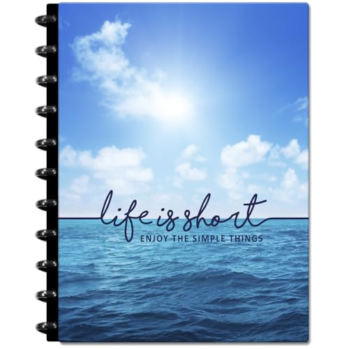 Tools4Wisdom Customizable Planner - 8.5x11 Inch Hardcover - Discbound Daily Weekly Monthly Disc Planner - Undated - 1DSC - Life is Short