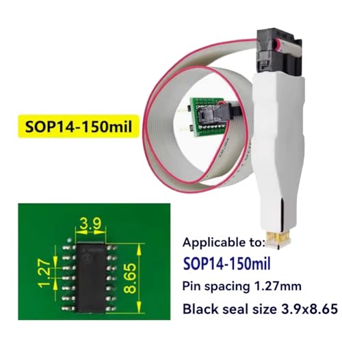 Câble SOP14-150mil à sonde pour graver les puces eeprom soudées sans risquer de les brûler
