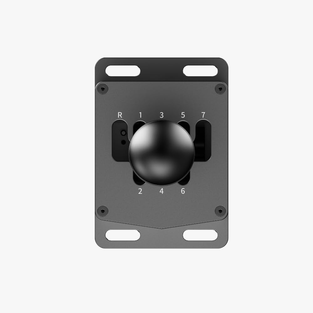 Close-up top view of the MOZA HGP Shifter's gear plate.