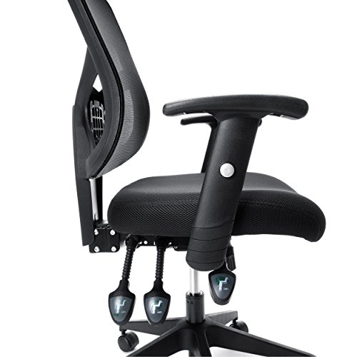 Ofm Ess Collection 3-Paddle Ergonomic Mesh High-Back Task Chair With Arms And Lumbar Support, 30.25In. D X 25.75In. W X 41In. - 44.50In. H, Black #TOP7