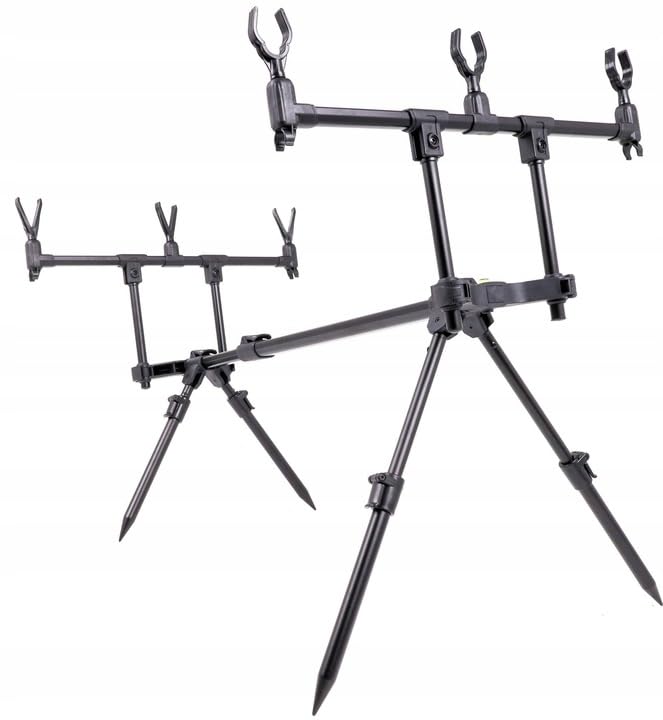 NECO Stojak Wędkarski RodPod na 3 Wędki – Solidny i Regulowany Tripod Karpiowy, Profesjonalne Stanowisko Wędkarskie z Pokrowcem, Lekki i Praktyczny Sprzęt dla Wędkarzy (RP193 K4)