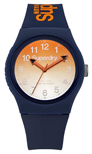 Superdry Mixte Adulte Analogique Quartz Montre avec Bracelet en Silicone SYG198UO