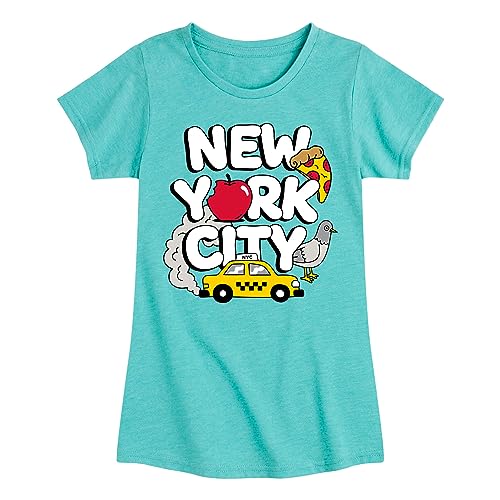 Instant Message - New York City Collage - Toddler & Youth Girls Short Sleeve Graphic T-Shirt