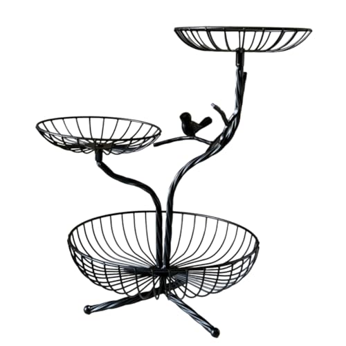 LANDTOM® Creative 3 Tier Metal Fruit Bowl/Fruit Basket/Fruit Tray/Organizer
