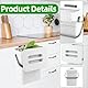 Kleiner Komposteimer für die Küche, Mülleimer, Hängend Biomülleimer, Mülleimer für Arbeitsplatte, Behälter mit Deckel, Komposter, für den Innenbereich, 3 L, Weiß