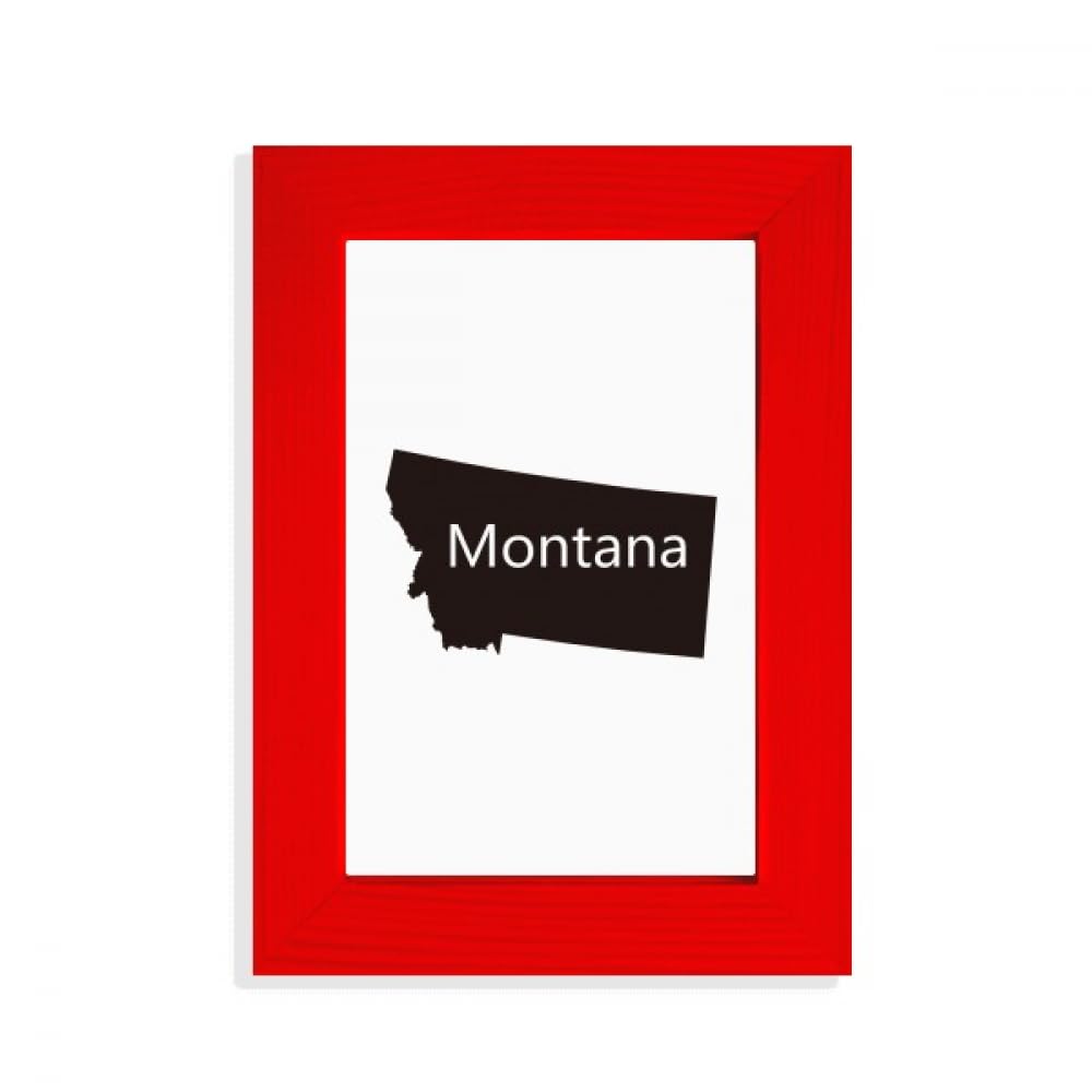 Cadre photo rouge Montana USA pour décoration murale américaine