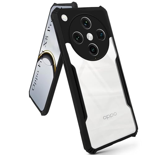 Image of Jkobi Back Cover Case for Oppo Find X8 Pro (Shockproof with Polycarbonate Clear Panel | Professional Black)