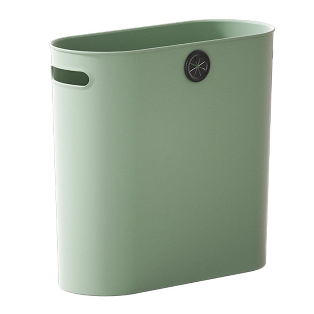 LAIGOO Plastic Wastebasket Trash Can Slim Garbage Can with Round Hole of Bin Bag Trash Bins Container for