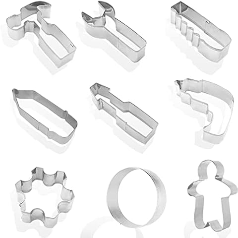 simyron - Juego de cortadores de galletas 9 Piezas Moldes Galletas Herramienta Cover