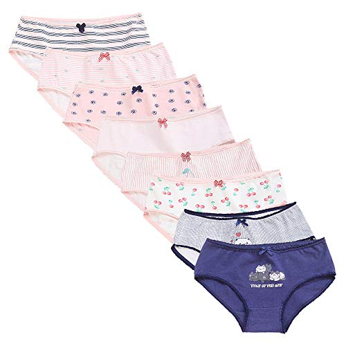 CozyBella Bragas por Pack Braguitas Niñas Joven Adolescente Chicas Cómodo Transpirable Cintura Elástica Diseño Moderna Fina Colore Dulces Estampados Cover
