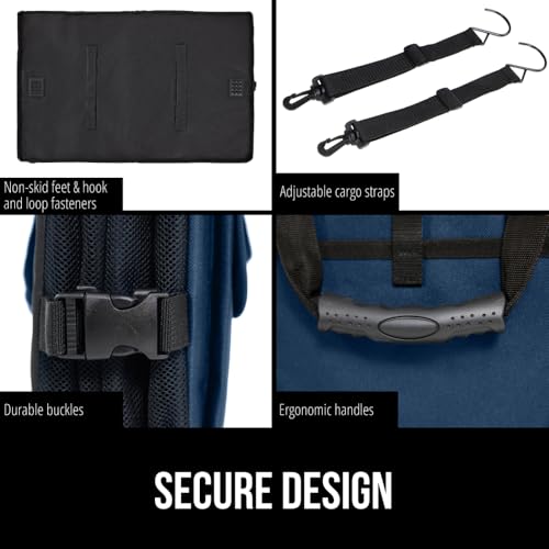 Image of GORILLA GRIP Trunk Organizer for SUV and Cars, Large Capacity, Blue | Heavy Duty Car Trunk Storage Organizer, Collapsible, SUV Accessories, Slip and Water Resistant, Multi Compartment Storage