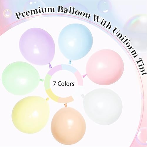 Image of Balloon Decoration Kit - 142 Pcs Pastel Balloons for Birthday, Weddings, Anniversary & New Year Events Garland Set | Birthday Decoration Items for Kids & Adults