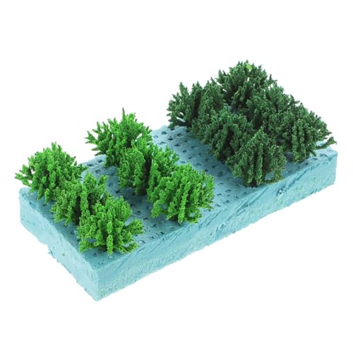 Operitacx 1 Caja Arbustos Simulados Decoración Al Aire Libre Cesta Exterior Miniatura Mesa Accesorios De Tren a Escala o Maceteros Caduco Papelera Afuera Plantas Falsas Green El Plastico
