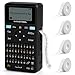 SUPVAN E11 Bluetooth Label Maker Machine with 4 Tapes, Support Keyboard & App with 40 Fonts and 450+ Icons, Rechargeable Inkless Labeler for Home, Kitchen, Office, School Organization, Black