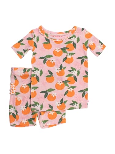 RuffleButts SoftSnooze™ Viscose from Bamboo Toddler Girls Ruffle Short Sleeve Pajama Set2
