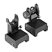 OTW Flip Up Iron Sights Flip Up Front Sight + Back Up Rear Sight Mounts Set for Gun Rifle Handgun Airsoft