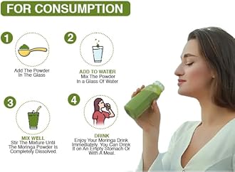 Organic Moringa Powder 500g | Boosts Immunity & Health | Helps To Get Slim | Multivitamin | Antioxidant | Good for Hair & Skin | Resealable Bag