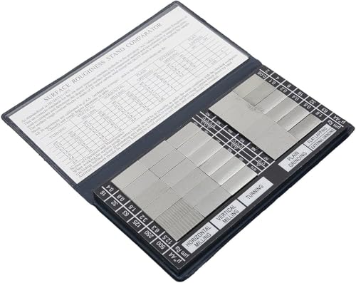 Industrial Measurement Standard Calibrated Specimens, Ra0.05-12.5mm Roughness Sample Block, 30pcs Surface Roughness Comparison Sample Block Set, for External Grinding, Polishing, End Milling ﻿