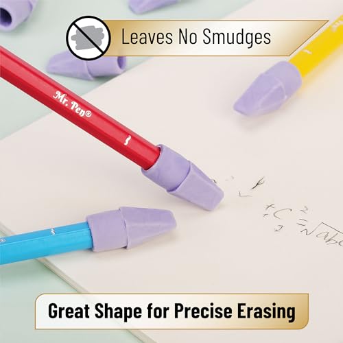 Image of Mr. Pen- Pencil Erasers Toppers, 120 Pack, Purple, Erasers for Pencils | Pencil Top Erasers, Pencil Eraser