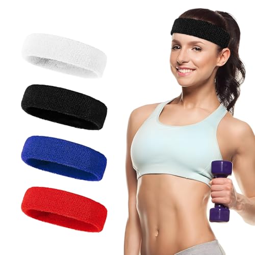 Listado de Ropa de Baloncesto para Mujer , listamos los 10 mejores. 49 Lumbor37 Diademas Deportivas para La Cabeza, Hombres y Mujeres Cabeza de Elástica Banda para El Sudor y Deportes para Correr,4 Pack, Yoga, Fútbol, Baloncesto y Otros Deportes