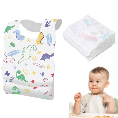 30 Unidades Baberos Desechables, Baberos Impermeables Monolítico, Baberos Desechables para Bebés Recién Nacidos, Babero Desechable para Bebé 0-3 Años, Baberos Desechable para Casa, Viaje, Vacaciones