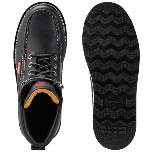 Image of SUREWAY 6 inch Mens Heavy Duty Soft /Composite /Steel Toe Work Boots for Men,Comfortable & Durable,GoodyearWelt,Full Grain Leather,Oil /Slip Resistant,Wedge Moc Toe Industrial Construction Boots /Shoes