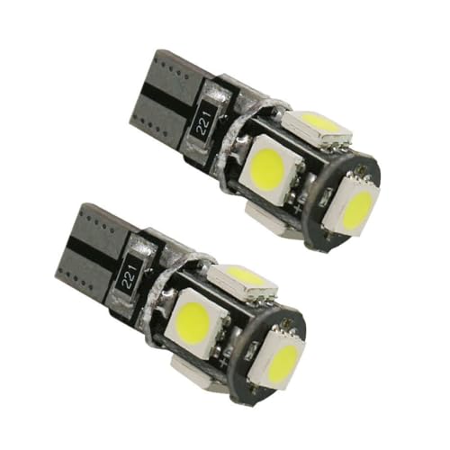 COOLHIYA 10piezas Pack Bombillas LED para Coche Luz de Lectura y Matrícula con Alta Luminosidad Ángulo Amplio Diseño y Fácil Instalación Plug And Play