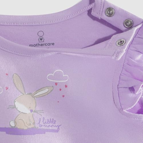 Image of Mothercare Baby Romper Short Sleeve Girls Jumpsuit Autumn Charm Pink