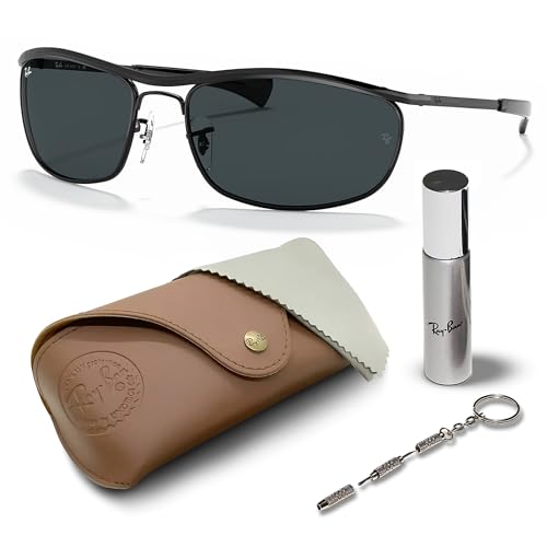 Ray-Ban RB3119M OLYMPIAN I DELUXE Oval Shaped Sunglasses for Men & Women with Official RAYBAN Eyewear Kit