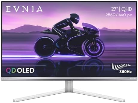 Philips Evnia 27M2N8500 QD OLED Gaming Monitor, QHD 2560 x 1440, ...