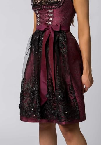 Dirndl Sanja bordeaux taille 38 pour vos fêtes traditionnelles - 4