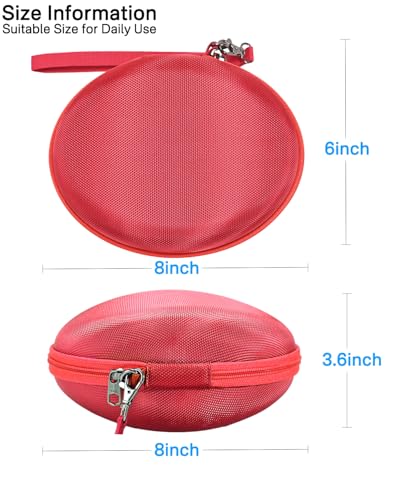 Image of Hard Travel Carrying Case Compatible with Skullcandy Crusher Over-Ear Headphones. (Case Only, Not Include The Device) (Red)