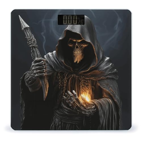 Báscula Digital de Baño Grim-Reaper con Vidrio Templado miniatura 1