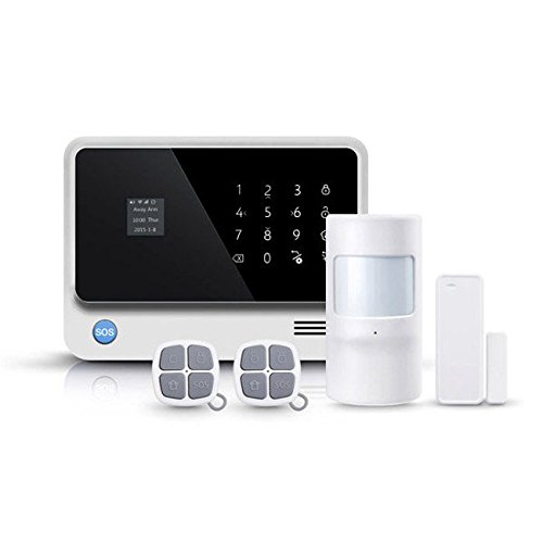 Kit Alarma WiFi Plus con APP control remoto mediante GSM, Wi-Fi. Alarma sin cuotas conexión propiedad. Fácil instalar, configurar. Control remoto aplicación teléfono móvil (AZ019 Blanca) Cover
