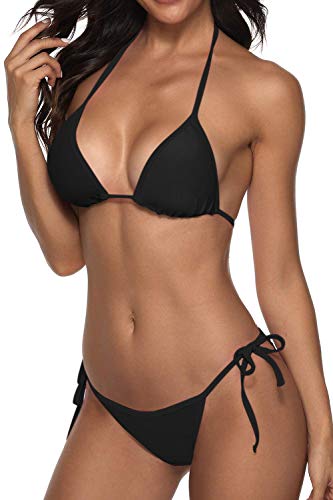 Women Two Piece Swimsuit Sexy Swimwear Halter String Triangle Bikini Sets2