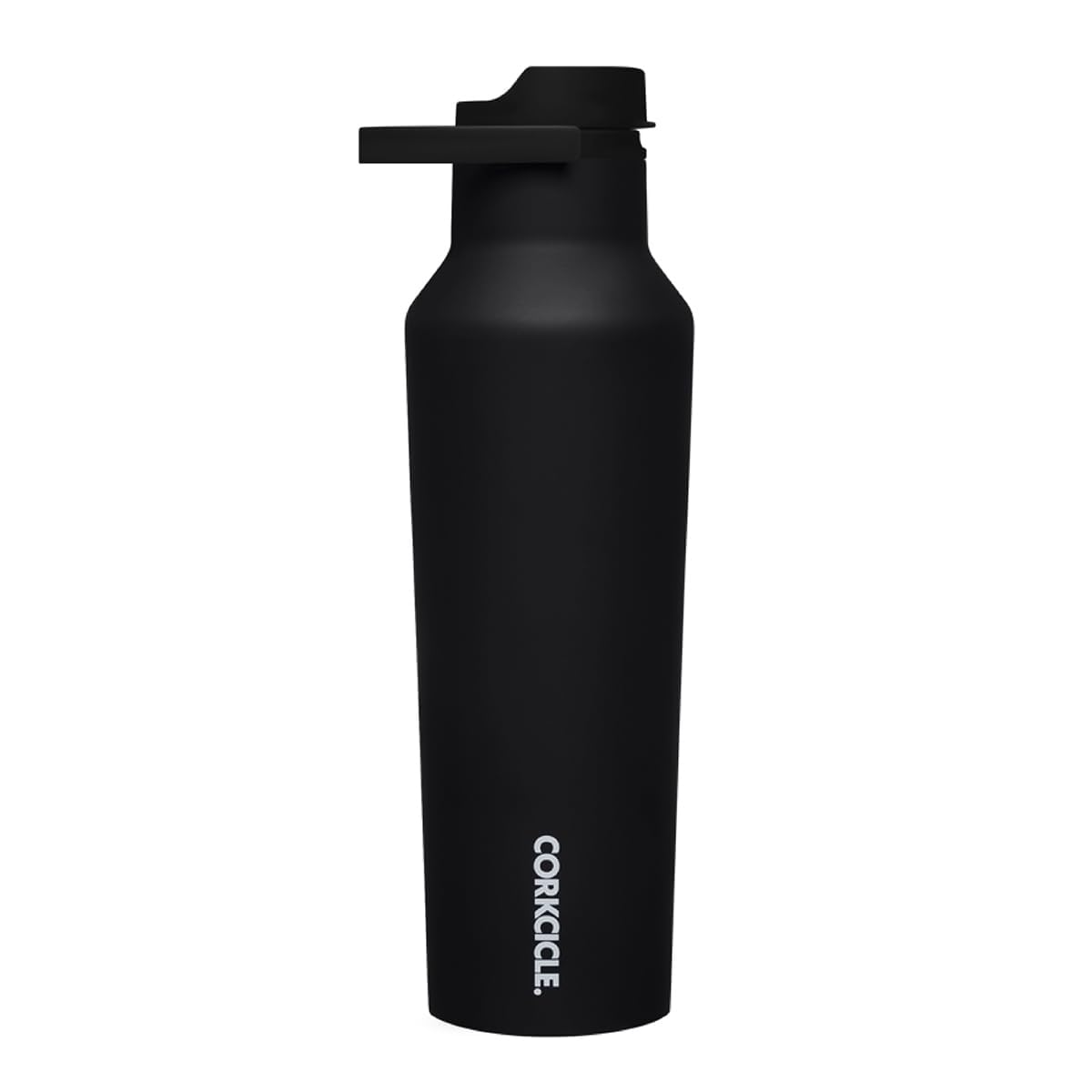 Corkcicle Sport Canteen - Keeps Drinks Cold 25 Hours - Stainless Steel Water Bottle - Triple-Insulated - Spill-Proof - Summer Drinkware Gift - Keeps Drinks Ice Cold - 20 oz - Matte Black