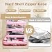 WELPIRT Clear Zipper Pouches,Hard Shell Zipper Case, Toiletry Bag for Travel, CLear Diaper Bag, Toiletry Pouch, Travel Organizer, Cosmetic Bag,Toy Storage Bins, Baby Pink, M+3S, Baby Pink