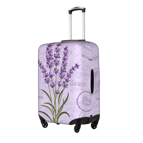 Lavender Stamp Printed Luggage Cover Elastic, Washable, Universal Fit 18-32 Inch Travel Suitcase Cover Easy To Identify2