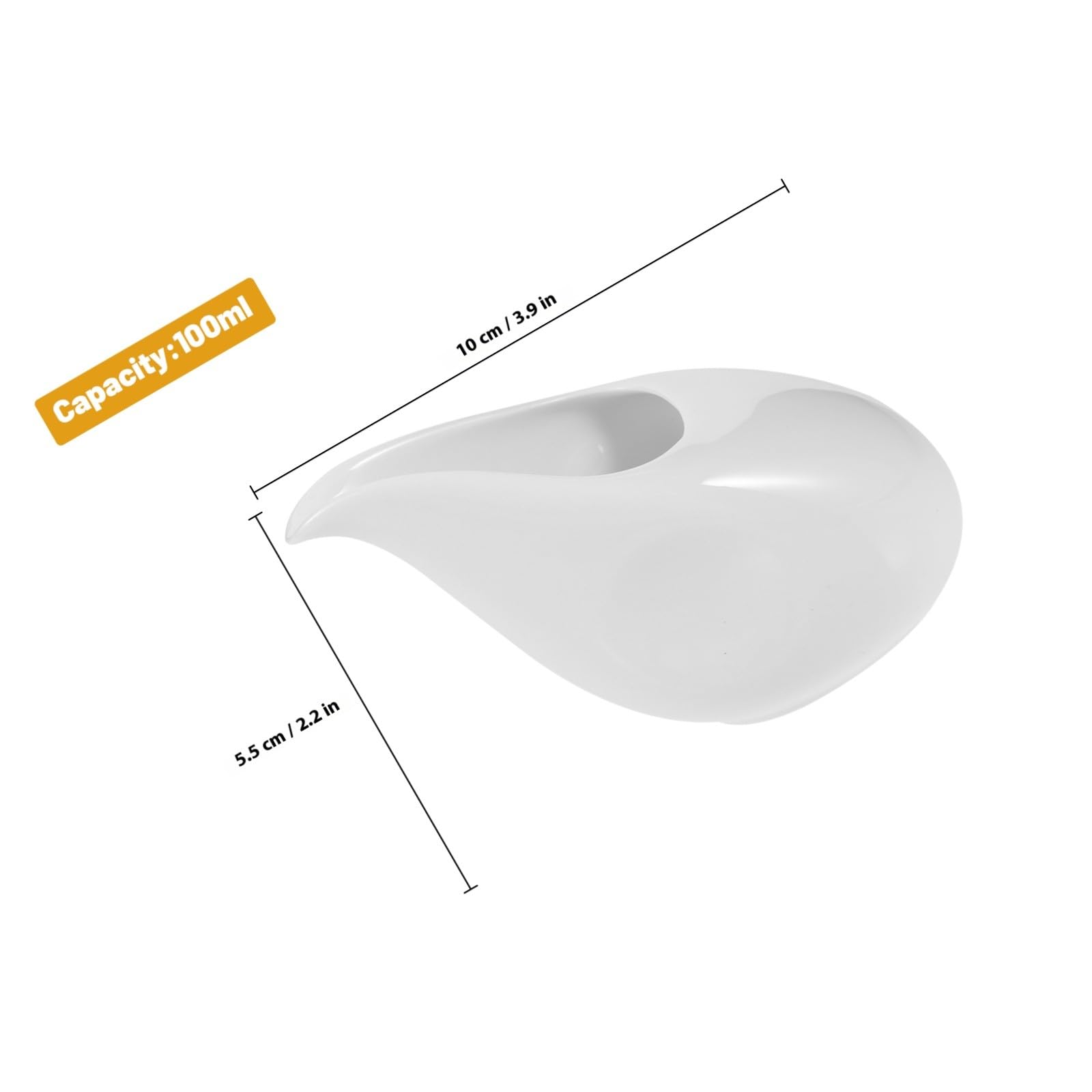 Jarra de Salsa para Mesa de Cerámica 100 Ml, Taza Dispensadora Multifuncional para Leche, Salsa y Condimentos, Diseño Compacto Adecuado para Hogar, Cafetería y Restaurante