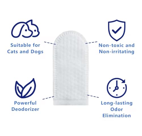 Image of Pet Teeth Cleaning Finger Wipes for Dogs & Cats | 50 Count | Fresh Breath, Plaque & Tartar Removal (Cleaning Finger Wipes, Pets Hygiene)
