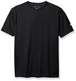 Duofold Boys' Big Double Dry Short Sleeve Tee, Black, Medium