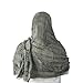 Wrap Dune Wasteland Hooded Shawl With Viking Brooch | Cowl Scarf Rogue Medieval Cloak Renaissance Costume Cape Accessories (Green)