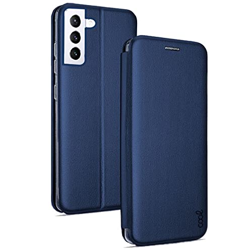 Cool Flip Cover S21 Plus Elegance : Housse cuir bleu marine G996