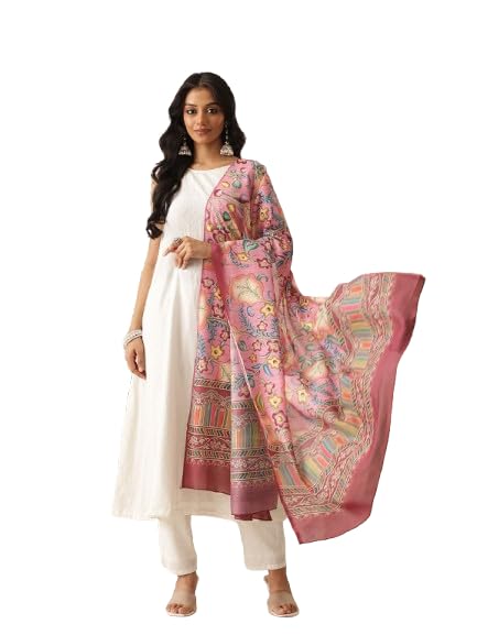 Digital Printed Kalamkari Dupatta Mul Cotton Fabric-image-21