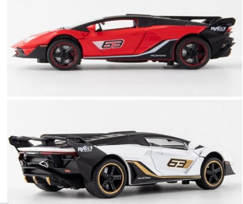 Image of 1:32 Scale Lambroghini SC18 Alston Toy Car | Metal Pullback Diecast Car for Kids with Openable Doors, Sound, Light Effects Toy for Car Enthusiasts (Color As Per Available),black