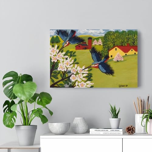 Maud Lewis pommiers en fleurs art mural poétique pour illuminer votre foyer - 7