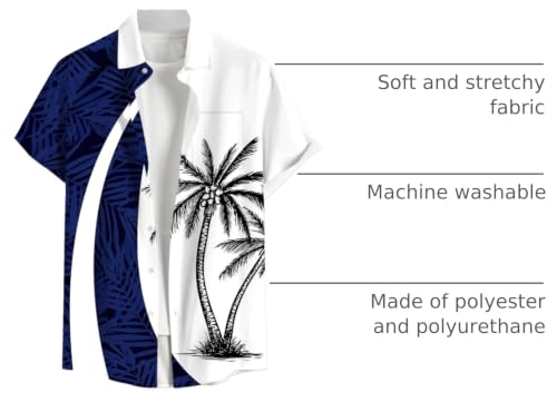 Image of ROSE GAL Matchable Couple Hawaiian Coconut Tree Print Shirt or Plus Size Knee Length Fit and Flare Tank Dress